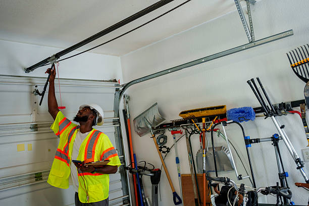 Professional Garage Door Panel Replacement technician working in Cumberland Center, ME